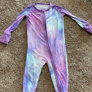 little sleepies purple watercolor zippy